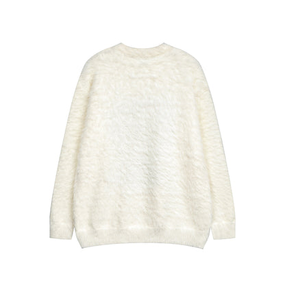 ⓀⓃⒾⓉ𒉽2025秋冬復古慵懶小狗圓領針織 M-14