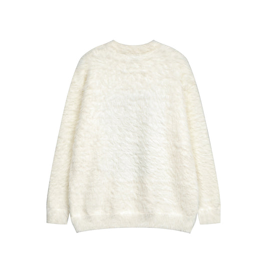 ⓀⓃⒾⓉ𒉽2025秋冬復古慵懶小狗圓領針織 M-14