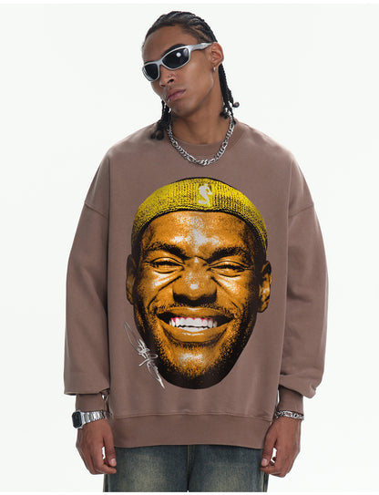 ♛𝔽𝕦𝕤𝕚𝕠𝕟 𝔽𝕠𝕔𝕦𝕤 ♛410G重磅水洗美式復古圓領厚T  GH-44