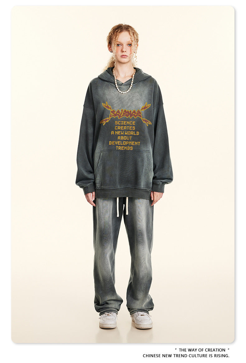 ♛𝔽𝕦𝕤𝕚𝕠𝕟 𝔽𝕠𝕔𝕦𝕤 ♛2025秋冬高磅復古水洗印花帽T 517