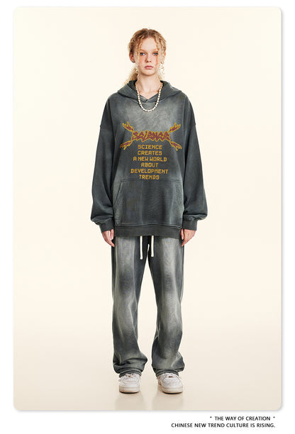 ♛𝔽𝕦𝕤𝕚𝕠𝕟 𝔽𝕠𝕔𝕦𝕤 ♛2025秋冬高磅復古水洗印花帽T 517