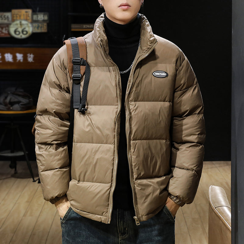 snɔoɟ uoı̣snɟ - 美式復古立領羽絨服2025冬季新款90白鴨絨加厚保暖外套男款 FG-115