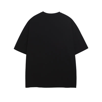 𝕃oose 𝔽it ☞𝟤𝟢𝟤𝟧 ☜美式復古印花字母圓領寬版上衣MT-1