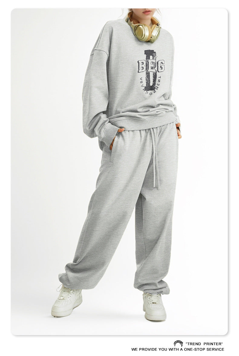 ♛𝔽𝕦𝕤𝕚𝕠𝕟 𝔽𝕠𝕔𝕦𝕤 ♛2025秋冬高磅水洗印花寬鬆落肩帽T 508