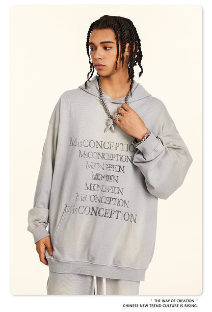 ♛𝔽𝕦𝕤𝕚𝕠𝕟 𝔽𝕠𝕔𝕦𝕤 ♛2025秋冬高磅復古水洗印花帽T 524