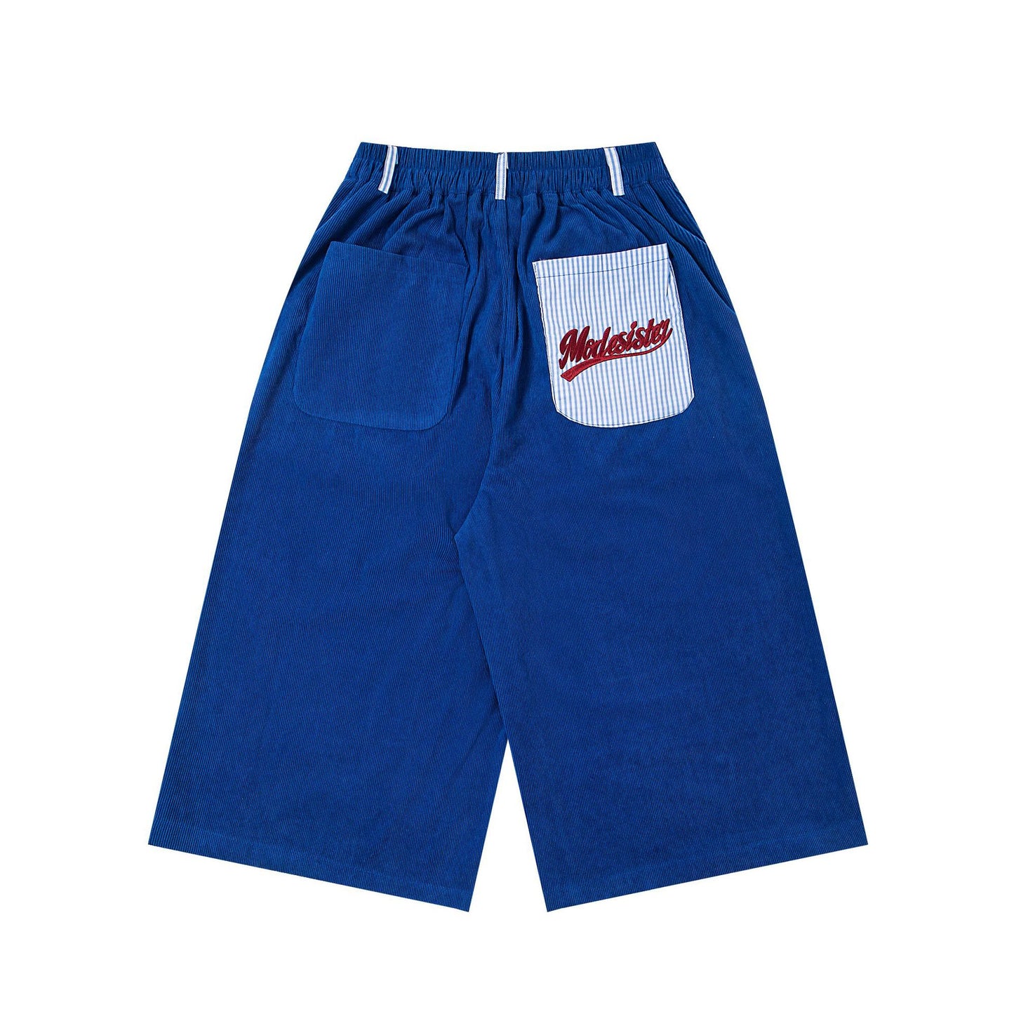 𖥟𝕽𝖊𝖑𝖆𝖝𝖊𝖉 𝖋𝖎𝖙  ☞美式復古卡通刺繡燈芯絨七分褲M-20