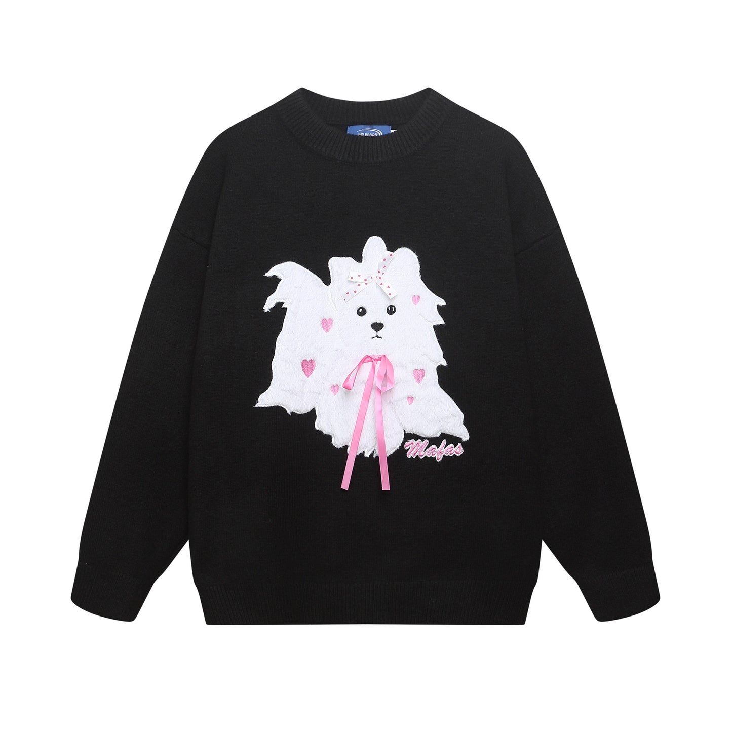 ⓀⓃⒾⓉ𒉽2025秋冬可愛小狗圓領針織 K-25