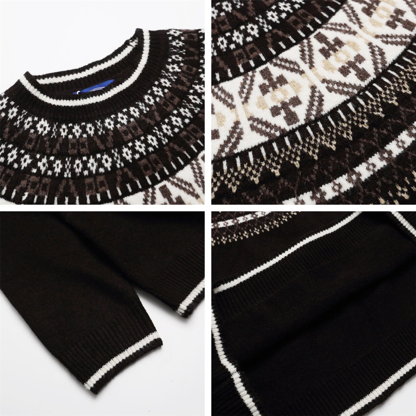 ⓀⓃⒾⓉ𒉽2025秋冬民族風圓領針織 K-70