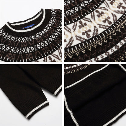 ⓀⓃⒾⓉ𒉽2025秋冬民族風圓領針織 K-70