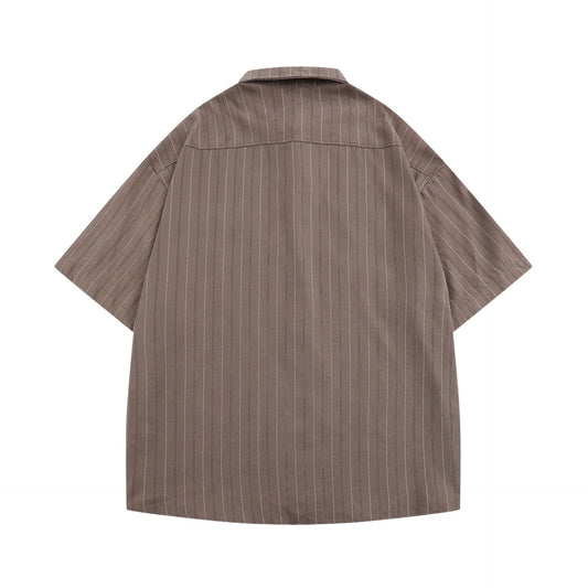 𝔼mbro 𝕊hirt𒉽美式復古花卉刺繡百搭休閒襯衫P-51