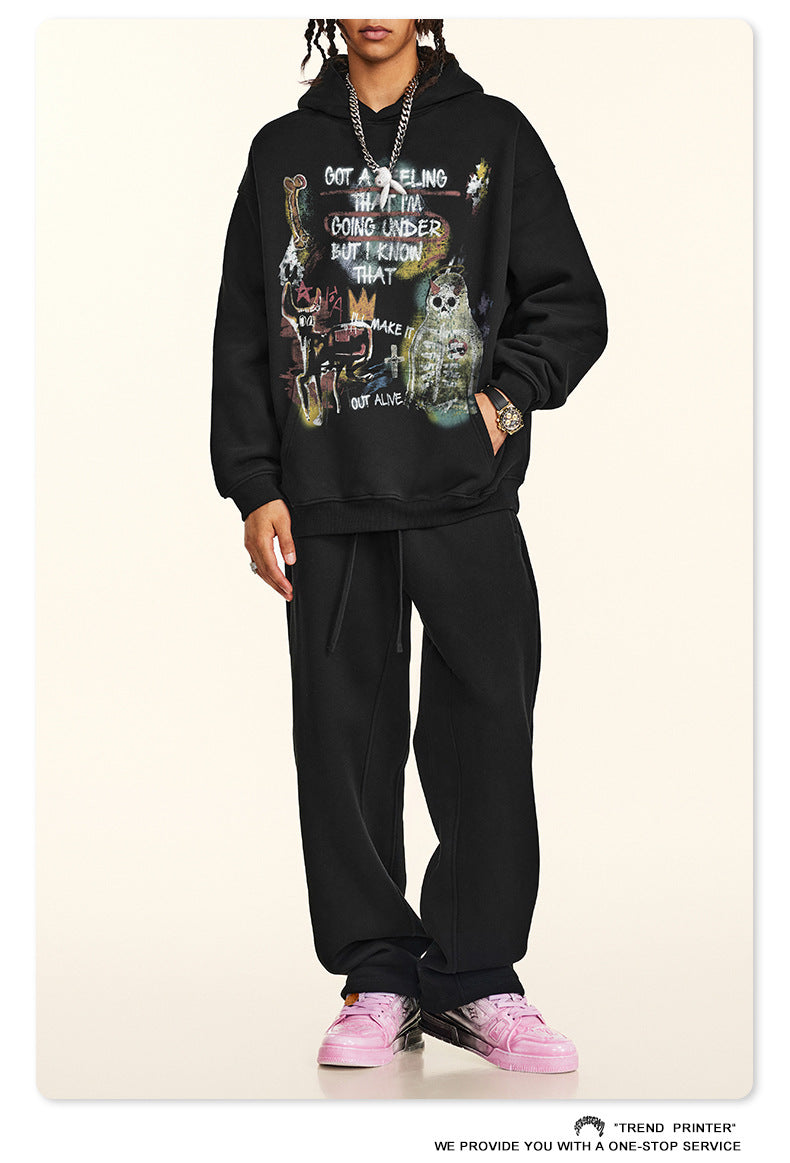 ♛𝔽𝕦𝕤𝕚𝕠𝕟 𝔽𝕠𝕔𝕦𝕤 ♛2025秋冬重磅復古水洗印花帽T B-87