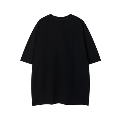 𝕃oose 𝔽it ☞𝟤𝟢𝟤𝟧 ☜美式復古字母印花圓領T-Shirt寬版上衣 SC-5