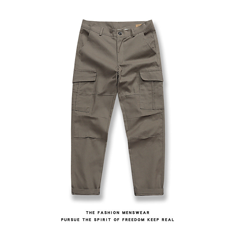 𖥟 𝔽𝕦𝕤𝕚𝕠𝕟 𝔽𝕠𝕔𝕦𝕤 ▓ 𝖜𝖔𝖗𝖐 𝖈𝖑𝖔𝖙𝖍𝖊𝖘 𖢘夏季新款工作褲子男士潮牌多口袋工裝褲寬鬆直筒褲 D-01