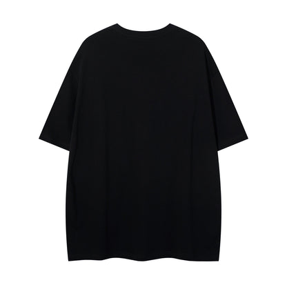 𝕃oose 𝔽it ☞𝟤𝟢𝟤𝟧 ☜美式復古小狗印花圓領男女中性 T-Shirt寬版上衣A-2