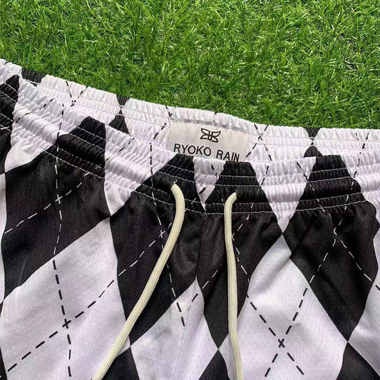 🔆𝔽𝕦𝕤𝕚𝕠𝕟 ☀ 𝔽𝕠𝕔𝕦𝕤 🔆美式潮牌RRY短褲男女款夏季休閒寬鬆大碼網眼夏季速乾四分籃球褲