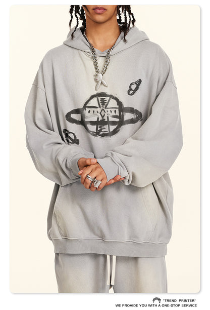 ♛𝔽𝕦𝕤𝕚𝕠𝕟 𝔽𝕠𝕔𝕦𝕤 ♛2025秋冬高磅復古水洗印花帽T  574