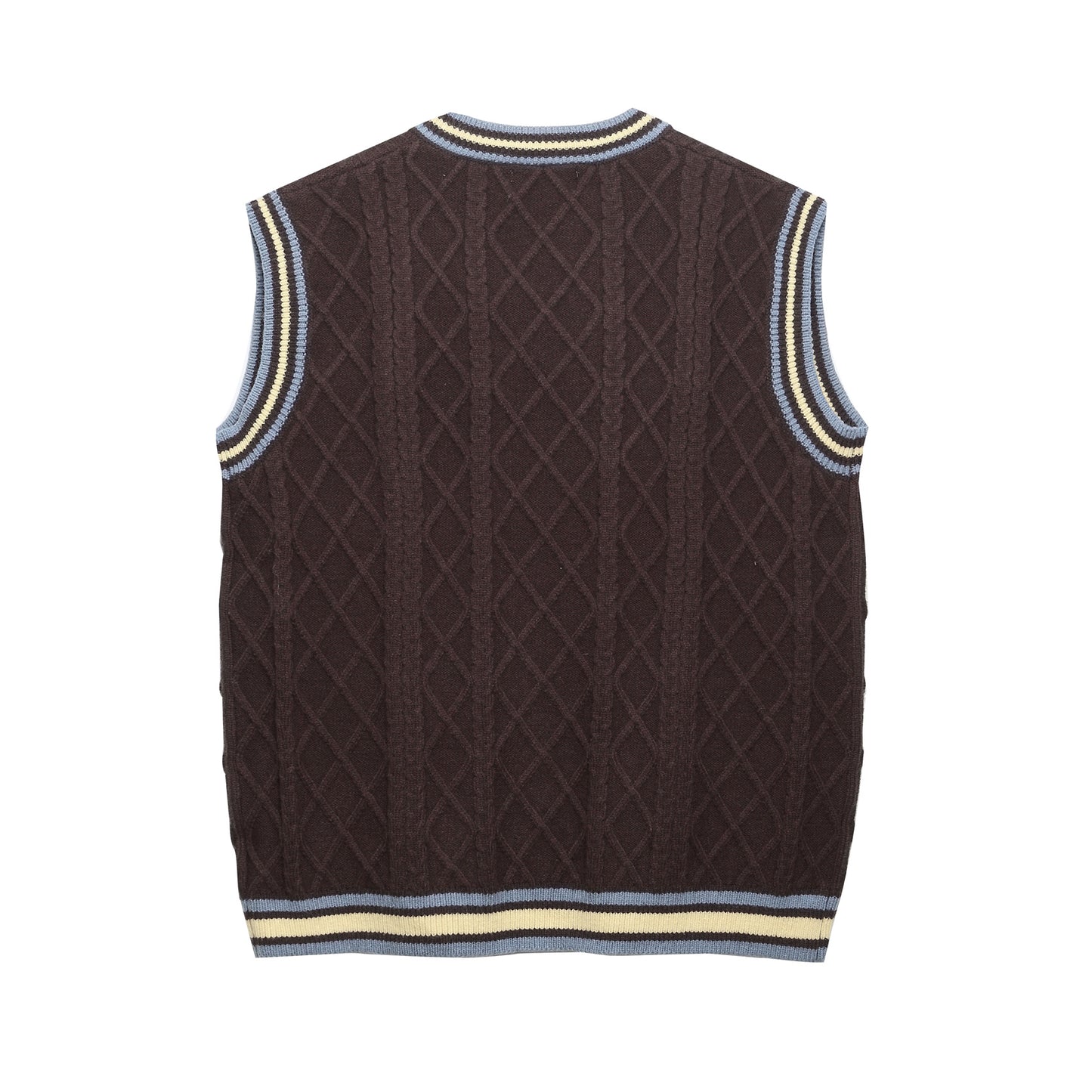 ⓀⓃⒾⓉ𒉽2025秋冬復古疊穿V領背心 IN-63