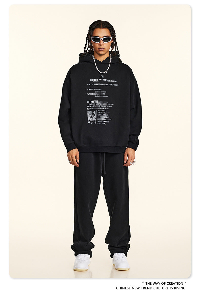 ♛𝔽𝕦𝕤𝕚𝕠𝕟 𝔽𝕠𝕔𝕦𝕤 ♛2025秋冬重磅復古水洗印花帽T B-45