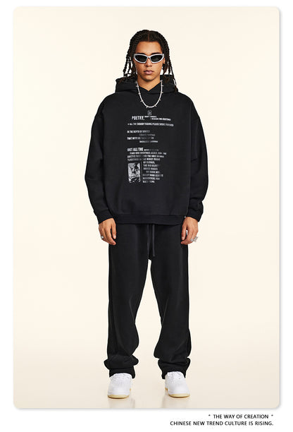 ♛𝔽𝕦𝕤𝕚𝕠𝕟 𝔽𝕠𝕔𝕦𝕤 ♛2025秋冬重磅復古水洗印花帽T B-45