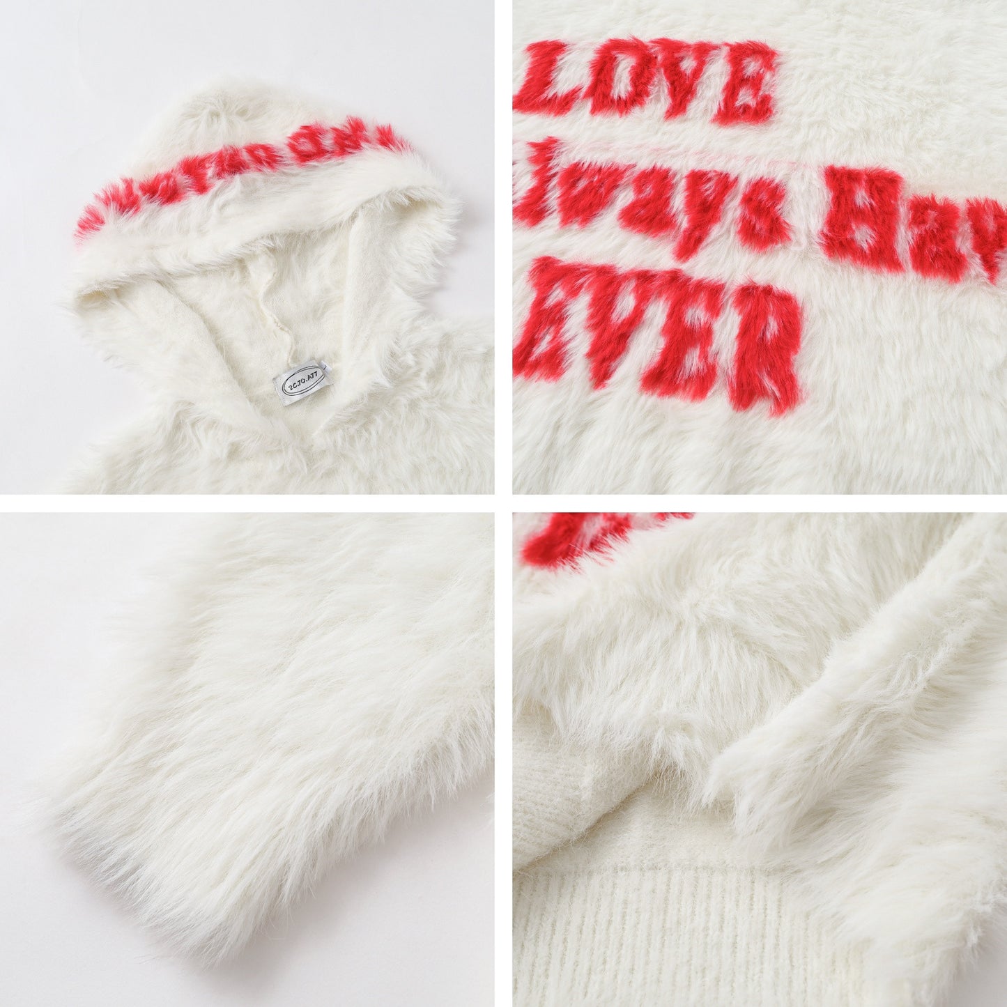 ⓀⓃⒾⓉ𒉽2025秋冬復古字母慵懶風連帽針織 M-19