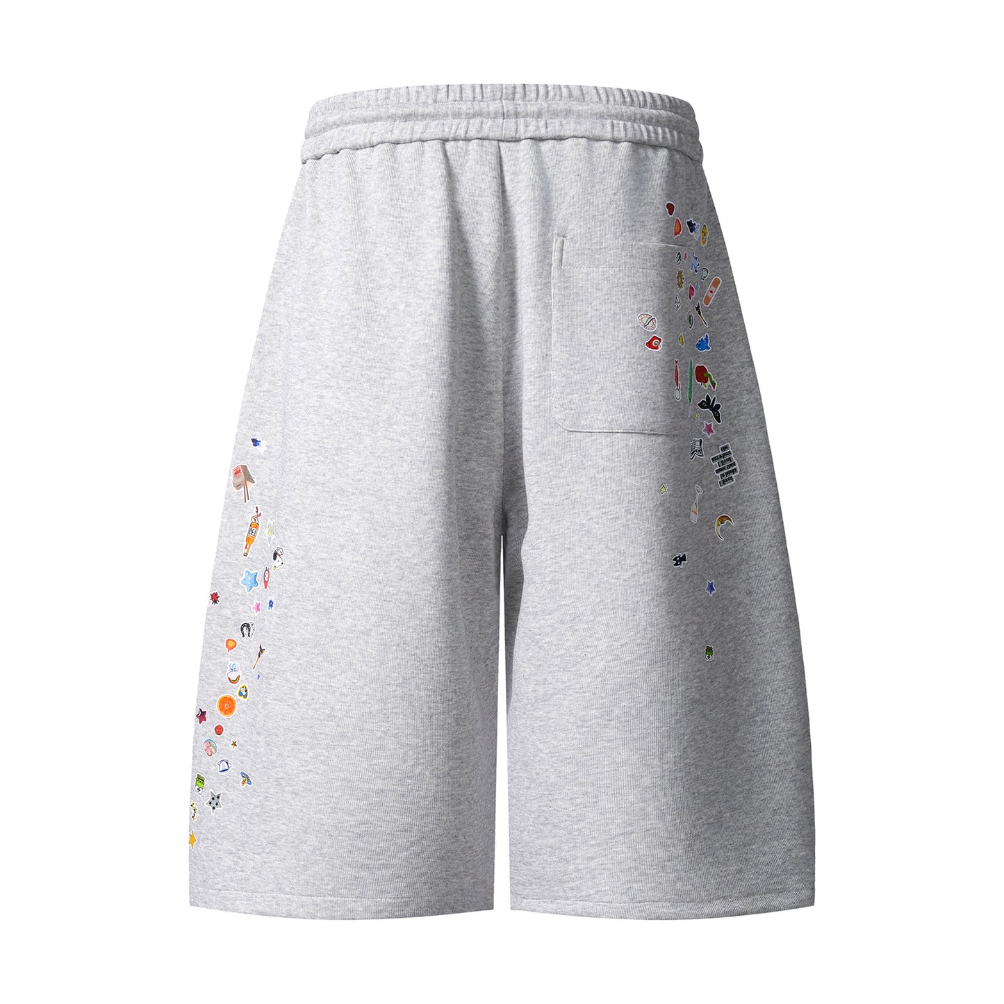 𖥟𝕽𝖊𝖑𝖆𝖝𝖊𝖉 𝖋𝖎𝖙  ☞美式復古卡通印花休閒七分褲B-47