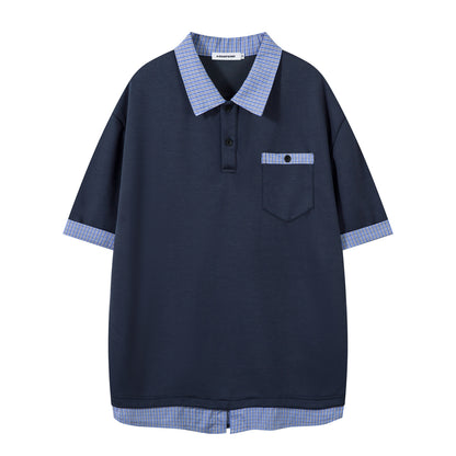 𝕃oose 𝔽it ☞𝟤𝟢𝟤𝟧 ☜美式復古假兩件翻領寬版上衣B-30