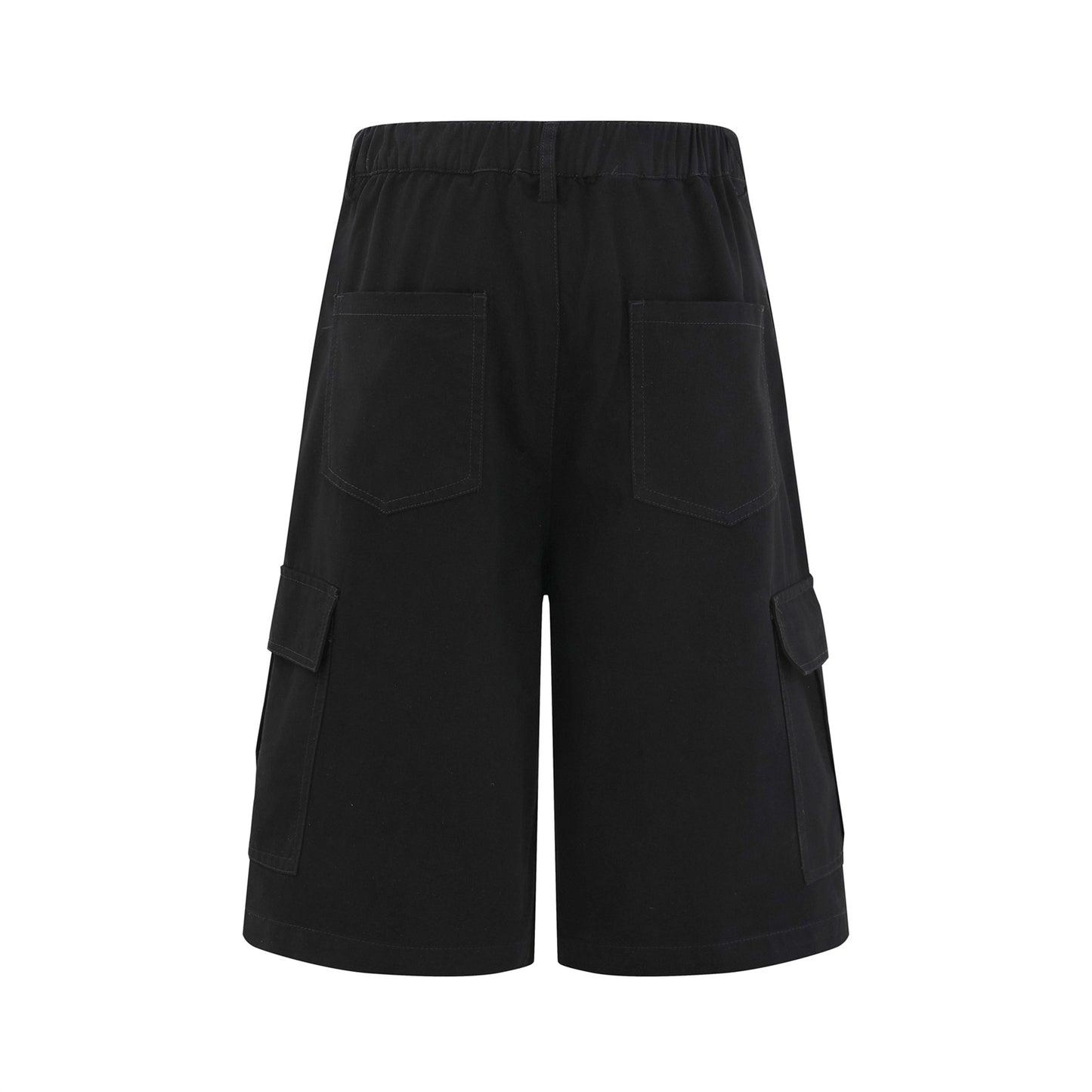 𖥟𝕽𝖊𝖑𝖆𝖝𝖊𝖉 𝖋𝖎𝖙  ☞美式復古小狗掛飾多口袋七分褲C-31