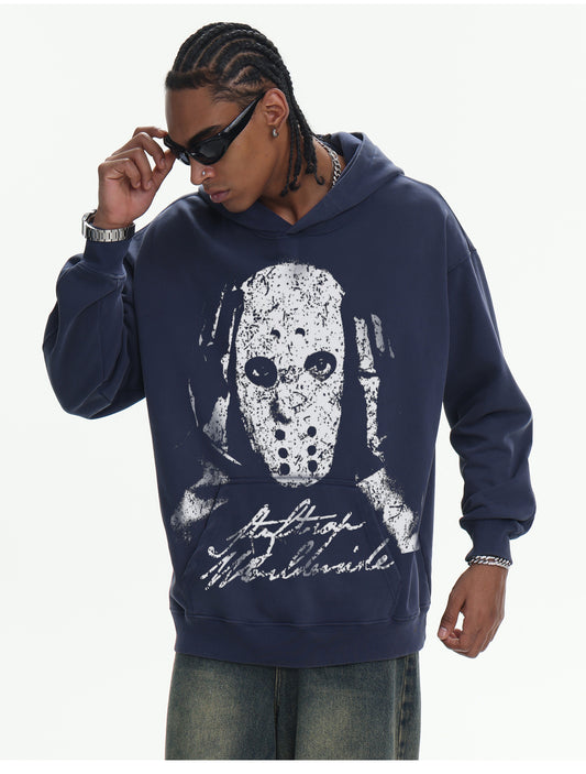 ♛𝔽𝕦𝕤𝕚𝕠𝕟 𝔽𝕠𝕔𝕦𝕤 ♛410G重磅水洗美式復古連帽大學T  FZ-	72