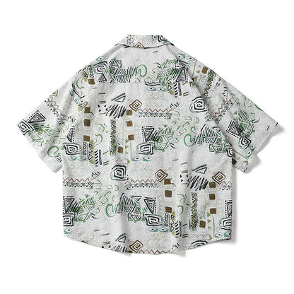 𝕃oose 𝔽it ☞𝟤𝟢𝟤𝟧 ☜日式古著民族風休閒寬鬆襯衫	 PZ-0