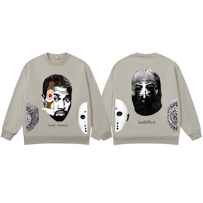 ♛𝔽𝕦𝕤𝕚𝕠𝕟 𝔽𝕠𝕔𝕦𝕤 ♛410G重磅水洗美式復古圓領厚T  GH-70