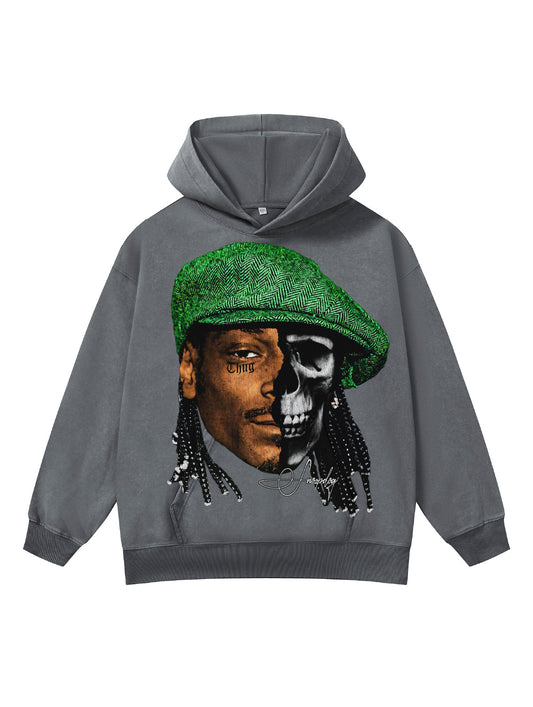 ♛𝔽𝕦𝕤𝕚𝕠𝕟 𝔽𝕠𝕔𝕦𝕤 ♛410G重磅水洗美式復古連帽大學T  FZ-77