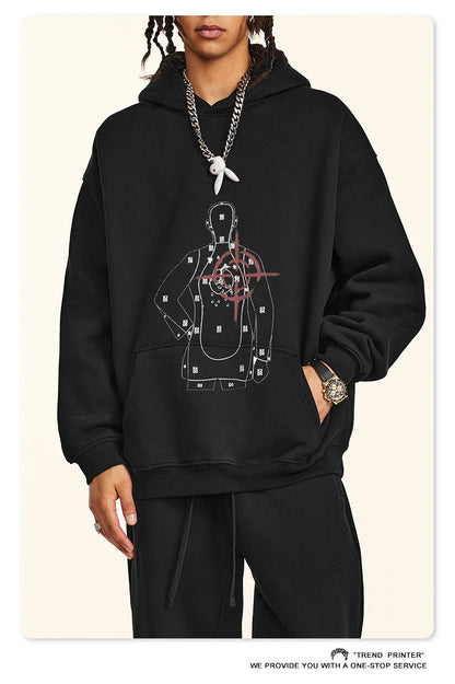 ♛𝔽𝕦𝕤𝕚𝕠𝕟 𝔽𝕠𝕔𝕦𝕤 ♛2025秋冬重磅復古水洗印花帽T B-35