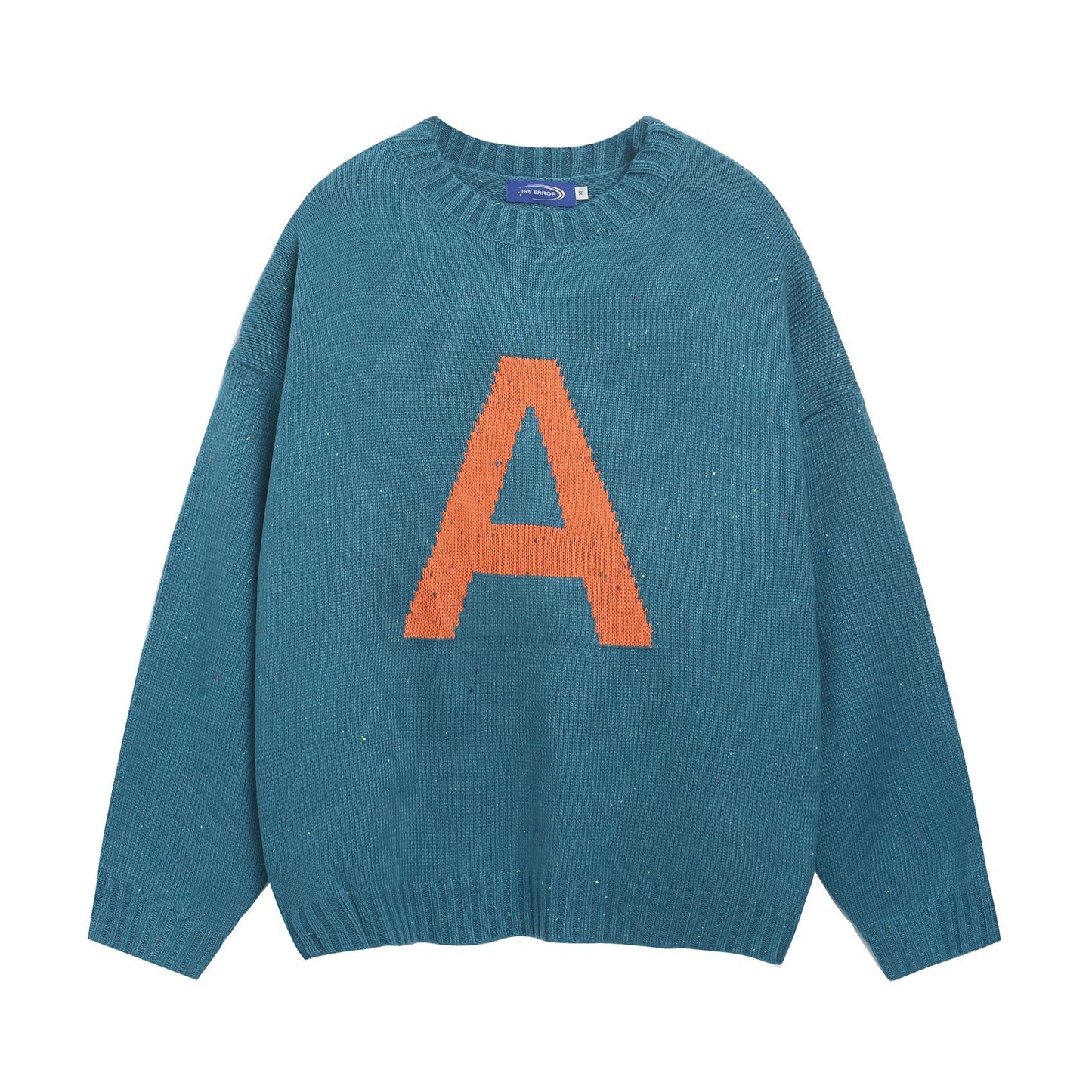 ⓀⓃⒾⓉ𒉽2025秋冬美式復古字母圓領慵懶針織 K-60