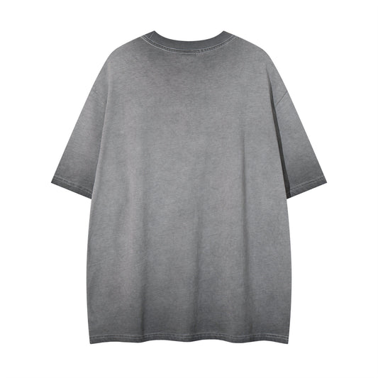 𝕃oose 𝔽it ☞𝟤𝟢𝟤𝟧 ☜美式復古卡通印花圓領男女中性 T-Shirt寬版上衣 AX-57