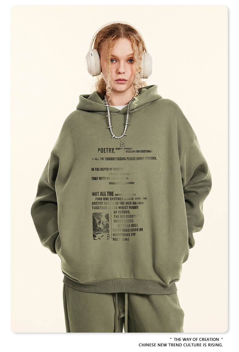 ♛𝔽𝕦𝕤𝕚𝕠𝕟 𝔽𝕠𝕔𝕦𝕤 ♛2025秋冬重磅復古水洗印花帽T B-45