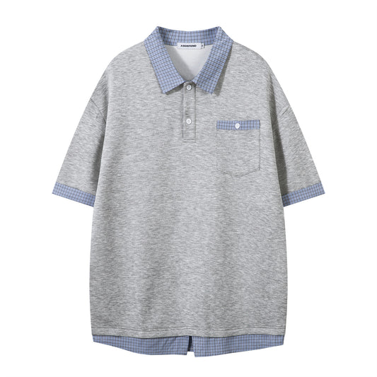 𝕃oose 𝔽it ☞𝟤𝟢𝟤𝟧 ☜美式復古假兩件翻領寬版上衣B-30