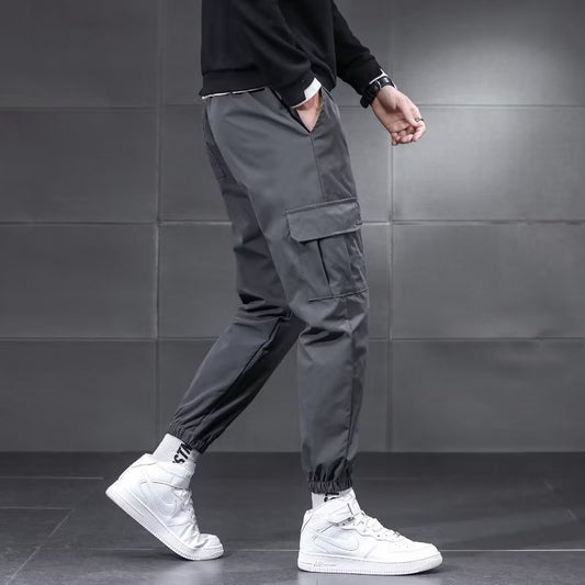 𖥟 𝔽𝕦𝕤𝕚𝕠𝕟 𝔽𝕠𝕔𝕦𝕤 ▓ 𝖜𝖔𝖗𝖐 𝖈𝖑𝖔𝖙𝖍𝖊𝖘 𖢘工裝褲春季薄款寬鬆大碼休閒褲潮牌時尚束腳褲 D-09