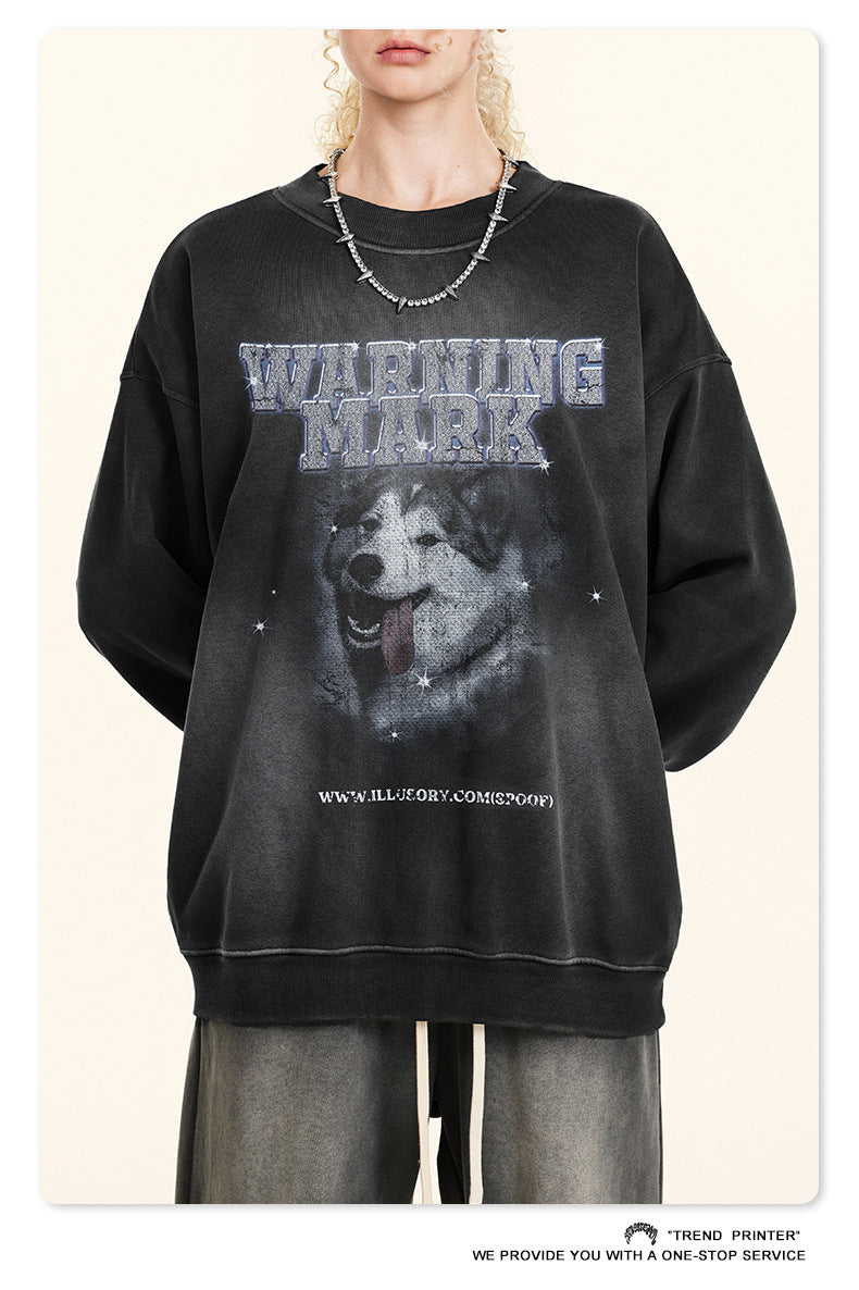 ♛𝔽𝕦𝕤𝕚𝕠𝕟 𝔽𝕠𝕔𝕦𝕤 ♛2025秋冬高磅復古水洗印花帽T B-83