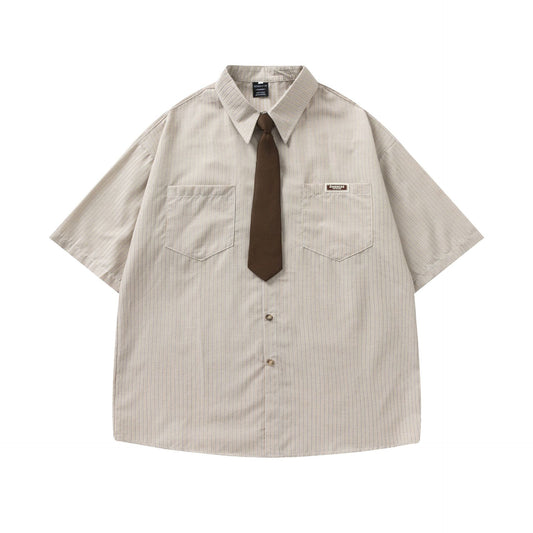 𝕃oose 𝔽it ☞𝟤𝟢𝟤𝟧 ☜領帶系列學院風條紋襯衫 RF-41