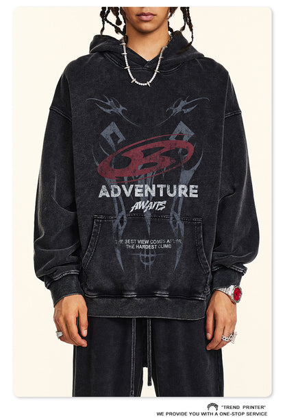 ♛𝔽𝕦𝕤𝕚𝕠𝕟 𝔽𝕠𝕔𝕦𝕤 ♛2025秋冬高磅復古水洗印花帽T B-88