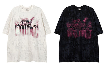 𝕃oose 𝔽it ☞𝟤𝟢𝟤𝟧 ☜美式復古設計感字母風格男女中性 T-Shirt寬版上衣 YL28