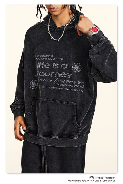 ♛𝔽𝕦𝕤𝕚𝕠𝕟 𝔽𝕠𝕔𝕦𝕤 ♛2025秋冬高磅復古水洗印花帽T 5-62