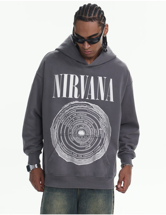 ♛𝔽𝕦𝕤𝕚𝕠𝕟 𝔽𝕠𝕔𝕦𝕤 ♛410G重磅水洗美式復古落肩連帽大學T  FZ-09