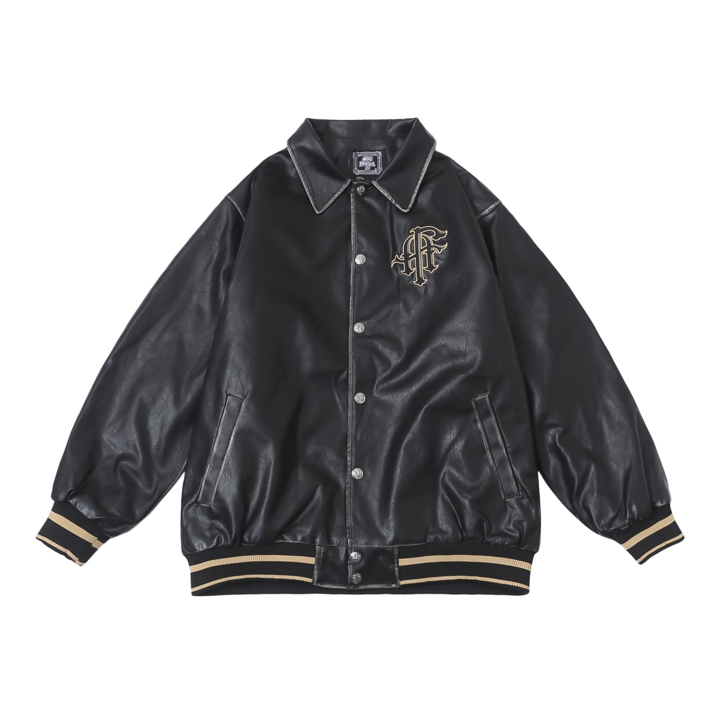 𝔽𝕦𝕤𝕚𝕠𝕟 𝔽𝕠𝕔𝕦𝕤 -ᴄʜɪᴄᴀɴᴏ♠︎悍匪♠︎ 西海岸奇卡諾Chicano悍匪萬針刺绣夾棉皮衣外套 MF21S