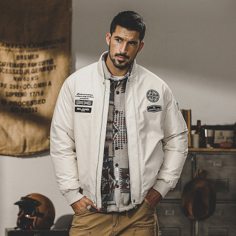 snɔoɟ uoı̣snɟ - 短款羽绒服冬季防風防水保暖美式飛行員夾克外套 FG-245