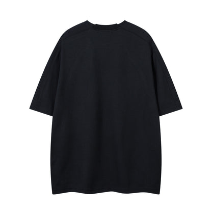 𝕃oose 𝔽it ☞𝟤𝟢𝟤𝟧 ☜美式復古設計感風格半拉鍊男女中性 T-Shirt寬版上衣 B16