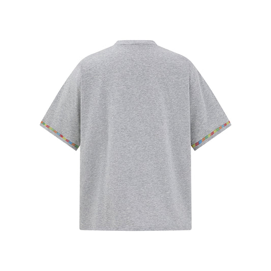 𝕃oose 𝔽it ☞𝟤𝟢𝟤𝟧 ☜領帶系列蠟筆塗鴉圓領寬版上衣A-3