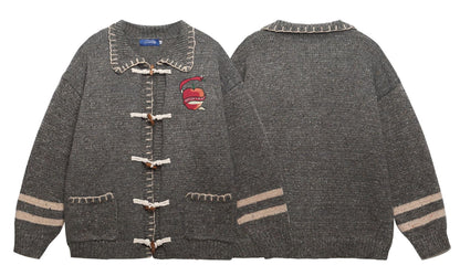 ⓀⓃⒾⓉ𒉽2025秋冬動物刺繡開襟針織外套K-39