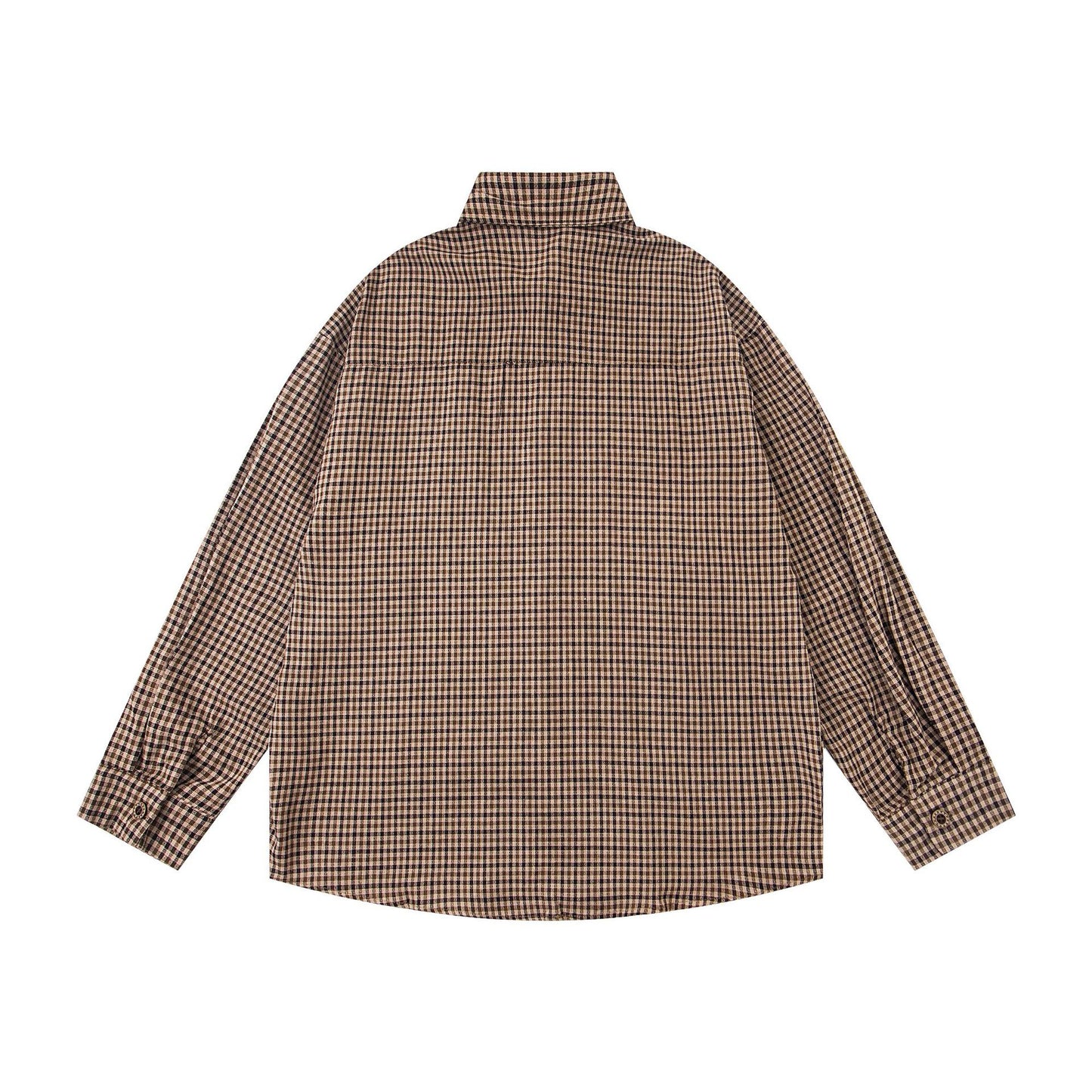 𝔼mbro 𝕊hirt𒉽2025秋冬小羊圖案刺繡條紋襯衫N-43