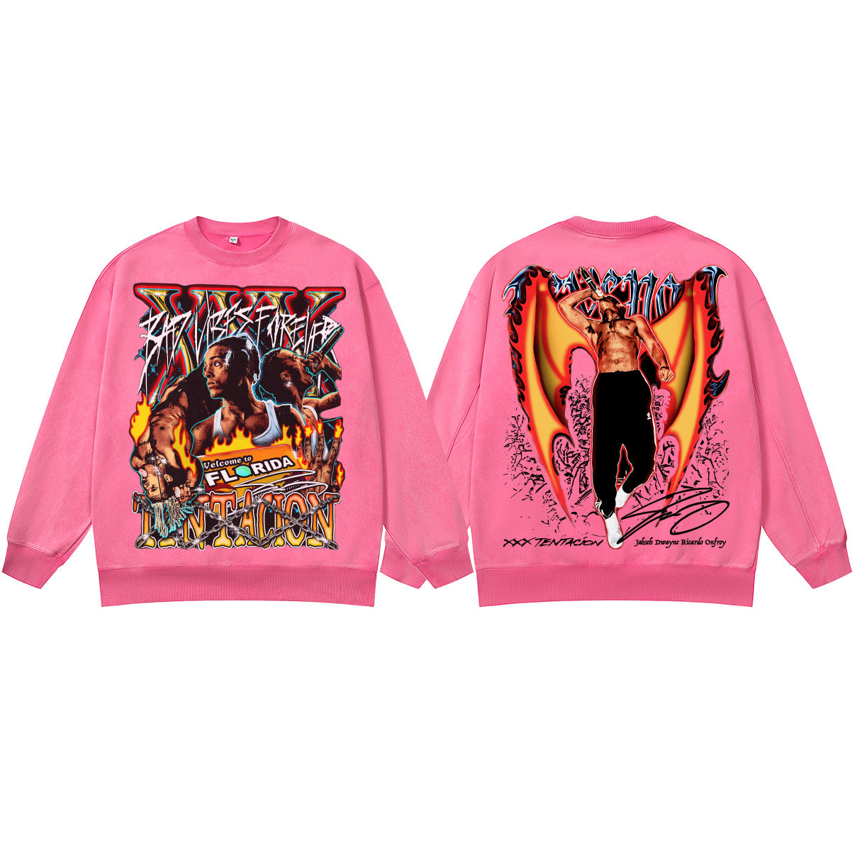 ♛𝔽𝕦𝕤𝕚𝕠𝕟 𝔽𝕠𝕔𝕦𝕤 ♛410G重磅水洗美式復古圓領厚T  GH-63